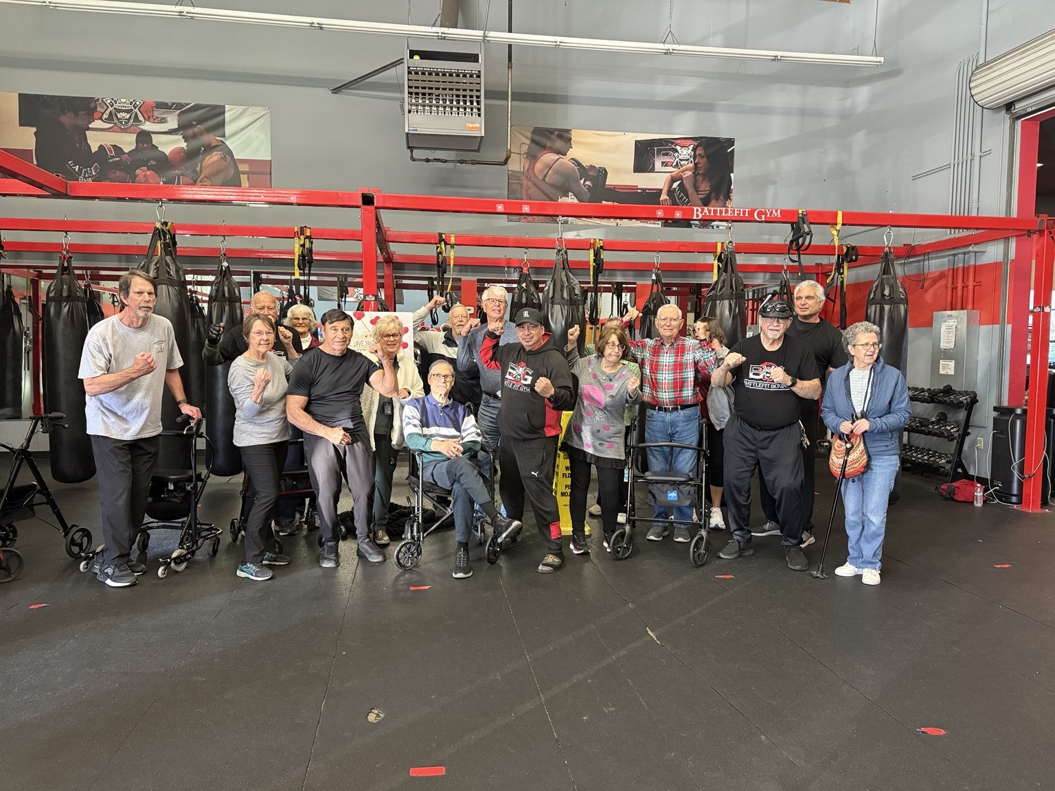 Platinum Fitness members gathering together at Battlefit Gym